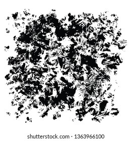 Vector grunge organic ink texture. Abstract brushed old painted wall. background. Overlay brush stroke illustration. Grungy vintage effect. Artistic urban stain poster, aged distressed effect designs.