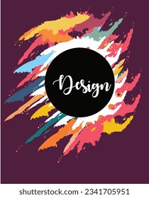 Vector grunge overlay. abstract frame Ink brush strokes mess. Design for flyer, poster, invitation, gift card, coupon, book cover. Banner overlay. Retro vintage background 
