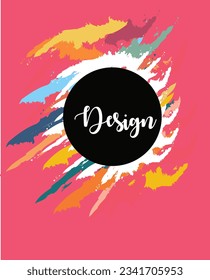 Vector grunge overlay. abstract frame Ink brush strokes mess. Design for flyer, poster, invitation, gift card, coupon, book cover. Banner overlay. Retro vintage background 
