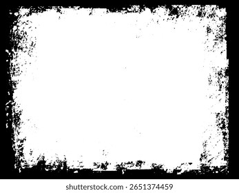 Sobreposição grunge vetorial, quadro abstrato para o texto. Pincelada de tinta pincelada bagunça. Design para cartaz, convite, cartão de presente, capa.