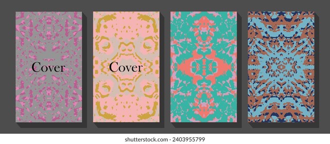 Vector grunge overlay. Hand drawn abstract frame set. Ink brush strokes mess. Vintage colors.