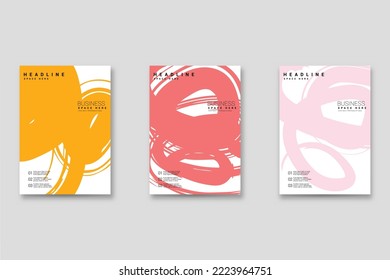 Superposición de grunge vectorial. Conjunto de marcos abstractos dibujados a mano. El pincel de tinta estropea el lío. Diseño para folletos, carteles, invitaciones, tarjetas de regalo, cupones y portadas de libros. Superposición de carteles. Antecedentes retro 