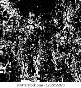 Vector grunge overlay texture. Black and white background