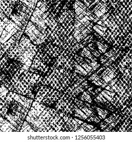 Vector grunge overlay texture. Black and white background