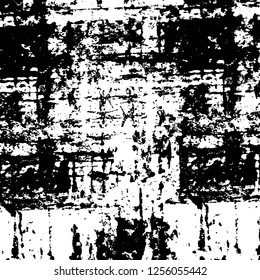 Vector grunge overlay texture. Black and white background