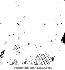 Vector grunge overlay texture. Black and white background