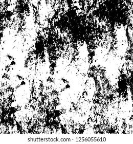 Vector grunge overlay texture. Black and white background