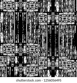 Vector grunge overlay texture. Black and white background