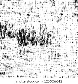 Vector grunge overlay texture. Black and white background