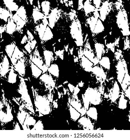 Vector grunge overlay texture. Black and white background