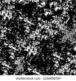 Vector grunge overlay texture. Black and white background