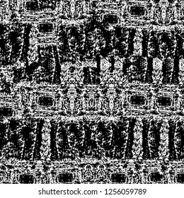 Vector grunge overlay texture. Black and white background
