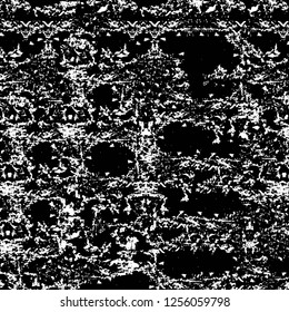 Vector grunge overlay texture. Black and white background