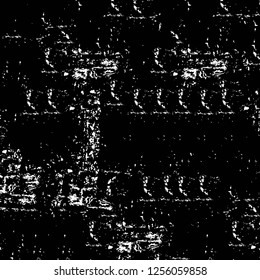 Vector grunge overlay texture. Black and white background