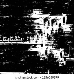Vector grunge overlay texture. Black and white background