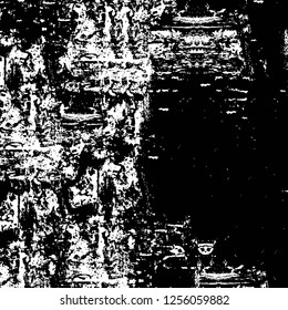 Vector grunge overlay texture. Black and white background