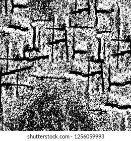 Vector grunge overlay texture. Black and white background