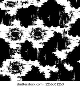 Vector grunge overlay texture. Black and white background