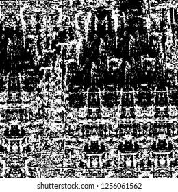 Vector grunge overlay texture. Black and white background