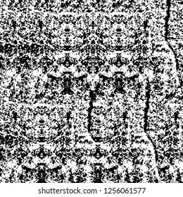 Vector grunge overlay texture. Black and white background