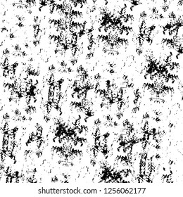 Vector grunge overlay texture. Black and white background