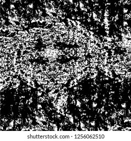Vector grunge overlay texture. Black and white background