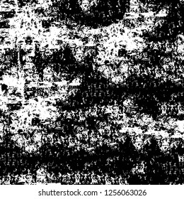 Vector grunge overlay texture. Black and white background