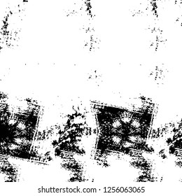 Vector grunge overlay texture. Black and white background