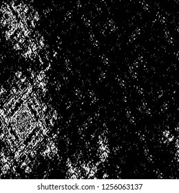 Vector grunge overlay texture. Black and white background