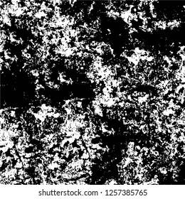 Vector grunge overlay texture. Black and white background