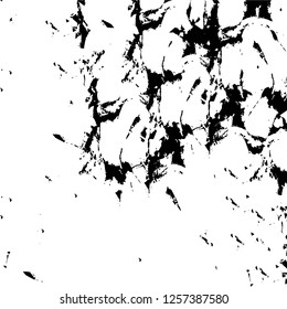 Vector grunge overlay texture. Black and white background