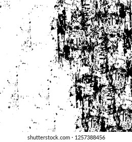 Vector grunge overlay texture. Black and white background
