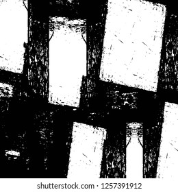 Vector grunge overlay texture. Black and white background