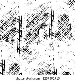 Vector grunge overlay texture. Black and white background
