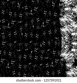 Vector grunge overlay texture. Black and white background