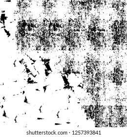 Vector grunge overlay texture. Black and white background