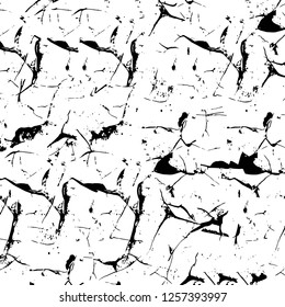 Vector grunge overlay texture. Black and white background