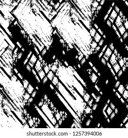 Vector grunge overlay texture. Black and white background