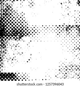 Vector grunge overlay texture. Black and white background