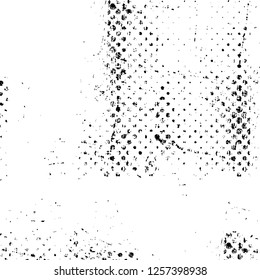 Vector grunge overlay texture. Black and white background