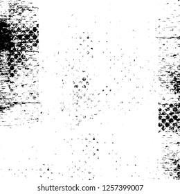 Vector grunge overlay texture. Black and white background
