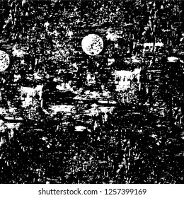 Vector grunge overlay texture. Black and white background