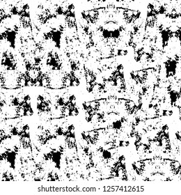 Vector grunge overlay texture. Black and white background