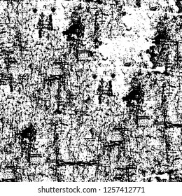 Vector grunge overlay texture. Black and white background