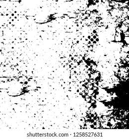 Vector grunge overlay texture. Black and white background