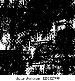 Vector grunge overlay texture. Black and white background