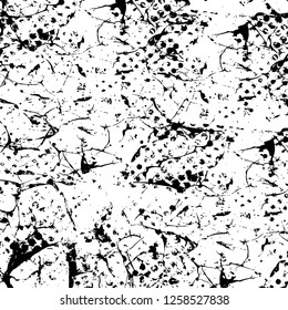 Vector grunge overlay texture. Black and white background