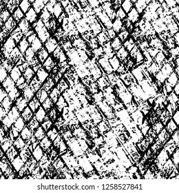 Vector grunge overlay texture. Black and white background