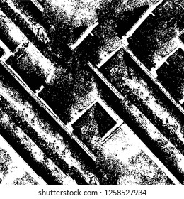Vector grunge overlay texture. Black and white background