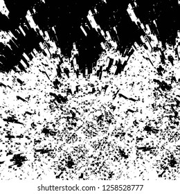 Vector grunge overlay texture. Black and white background